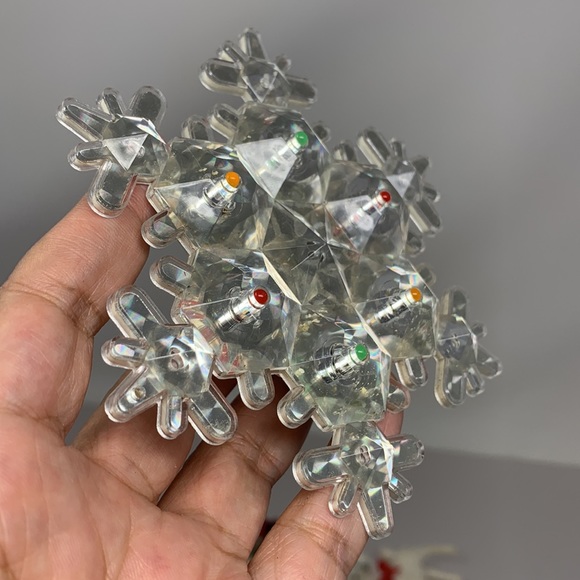 5 pc vintage Christmas decor lot Bird house Santa reindeer star & tree - Picture 5 of 17